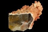 Orange Aragonite on Scalenohedral Calcite - Mexico #127077-1